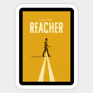 reacher minimalist Sticker